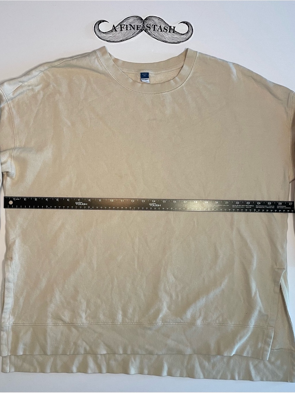 Old Navy Oversized SoComfy Crewneck Sweatshirt in Beige